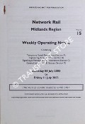 Book cover of Weekly Operating Notice containing Temporary Speed Restrictions, Engineering Arrangements, Signalling & Permanent Way Alterations, General Instructions and Notices, 5 to 11 July 2003 by Network Rail Midlands